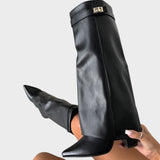 LUNA – Botas de Caña Alta de Cuero