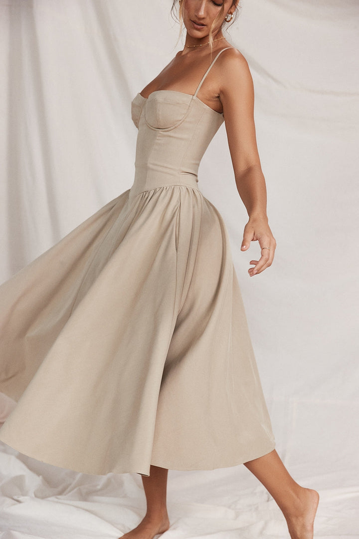 ELINA – Vestido midi con corsé