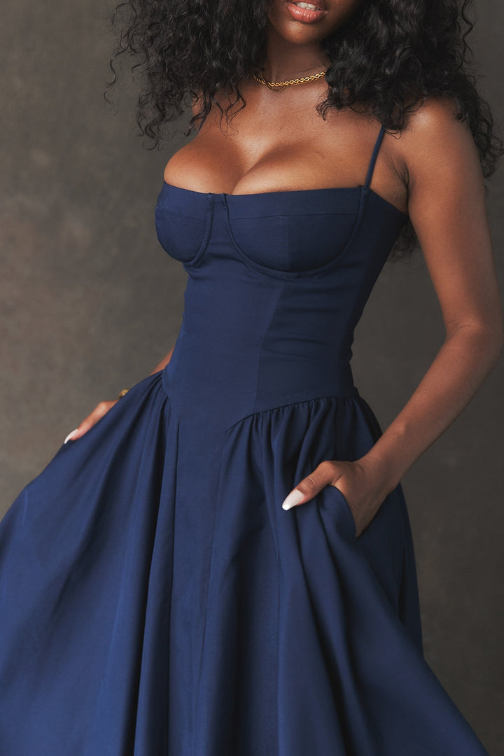 ELINA – Vestido midi con corsé