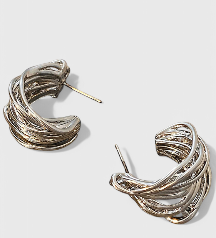 ARACELI – Pendientes de Aro en Forma de C