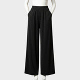 VERINA – Pantalón de Pierna Ancha con Brillante