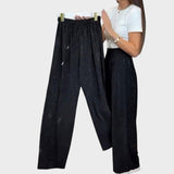 VERINA – Pantalón de Pierna Ancha con Brillante