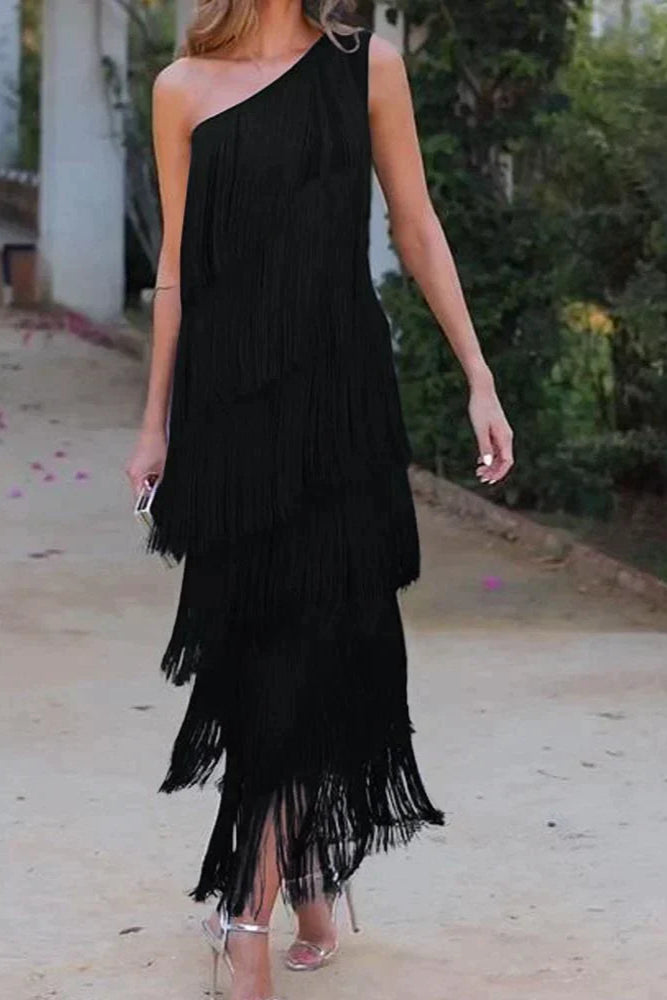 VALERIA – Vestido con flecos