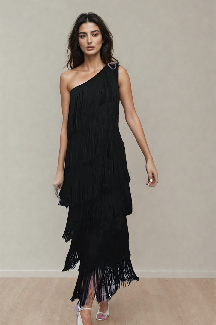 VALERIA – Vestido con flecos