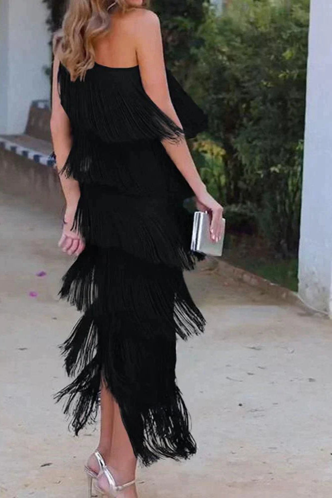 VALERIA – Vestido con flecos