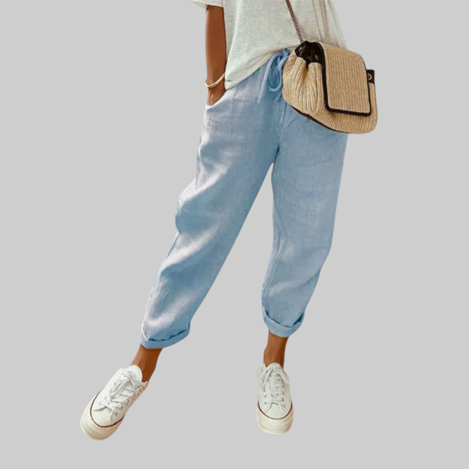 GIORGIA – Pantalones de lino transpirables