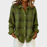 ROCIO – Cárdigan de Cuadros en Tejido de Punto