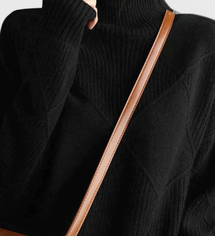 JASMINE – Jersey de Cuello Alto de Cachemira