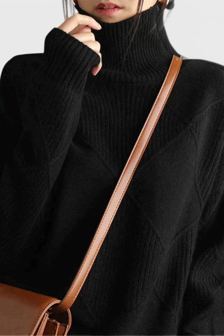 JASMINE – Jersey de Cuello Alto de Cachemira