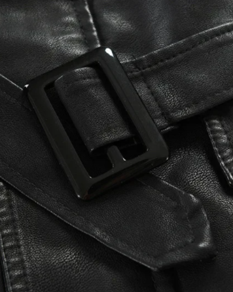 ALBERTO – Chaqueta motera larga de cuero
