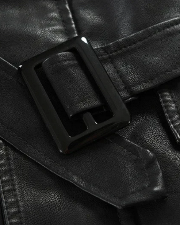 ALBERTO – Chaqueta motera larga de cuero