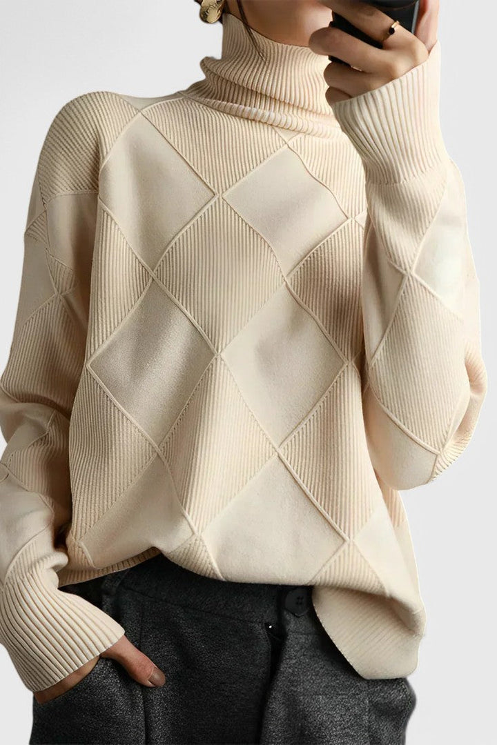 JASMINE – Jersey de Cuello Alto de Cachemira