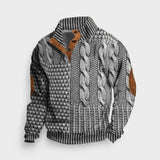 FÉNIX – Jersey patchwork de punto trenzado