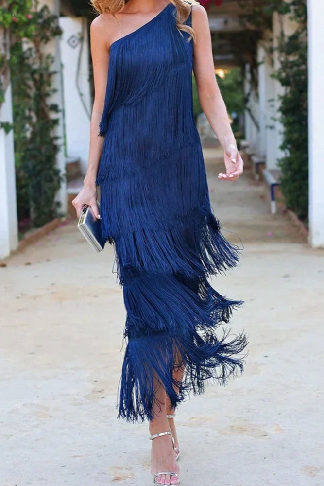 VALERIA – Vestido con flecos