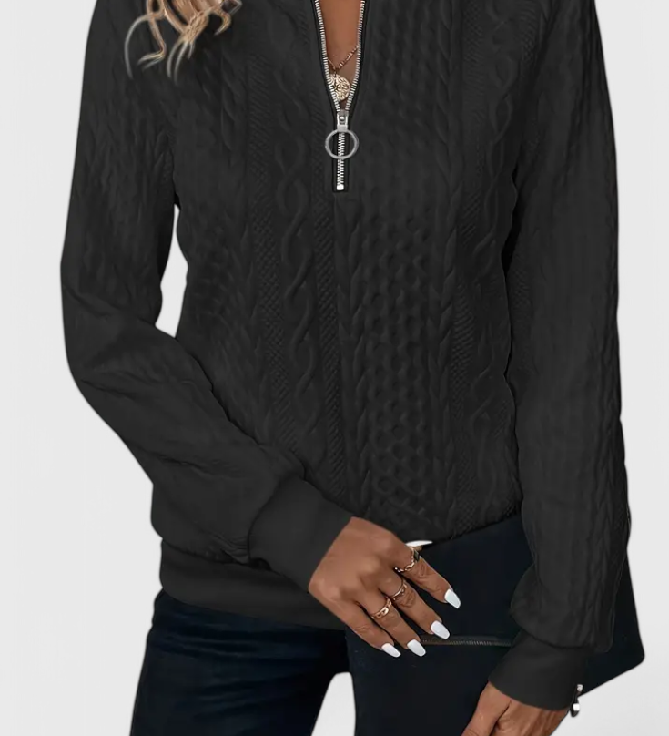 ZOEY – Jersey de Punto con Cremallera Suave