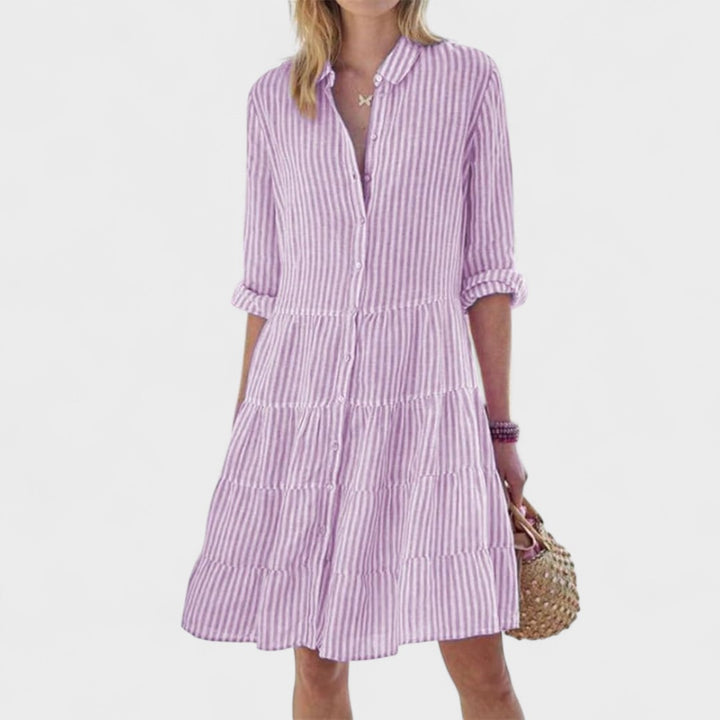 SERENA – Vestido a Rayas Aireado