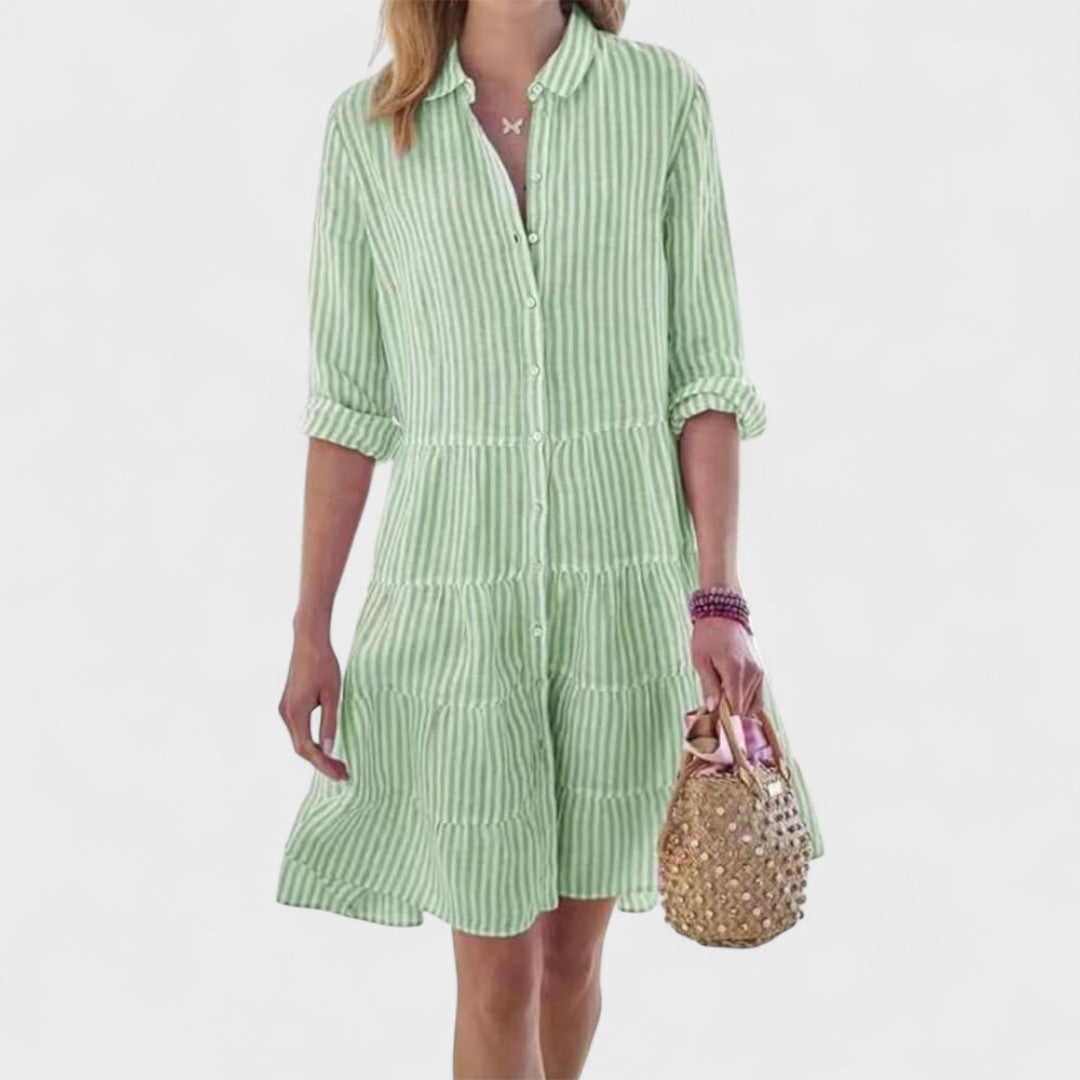 SERENA – Vestido a Rayas Aireado
