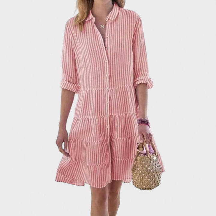 SERENA – Vestido a Rayas Aireado