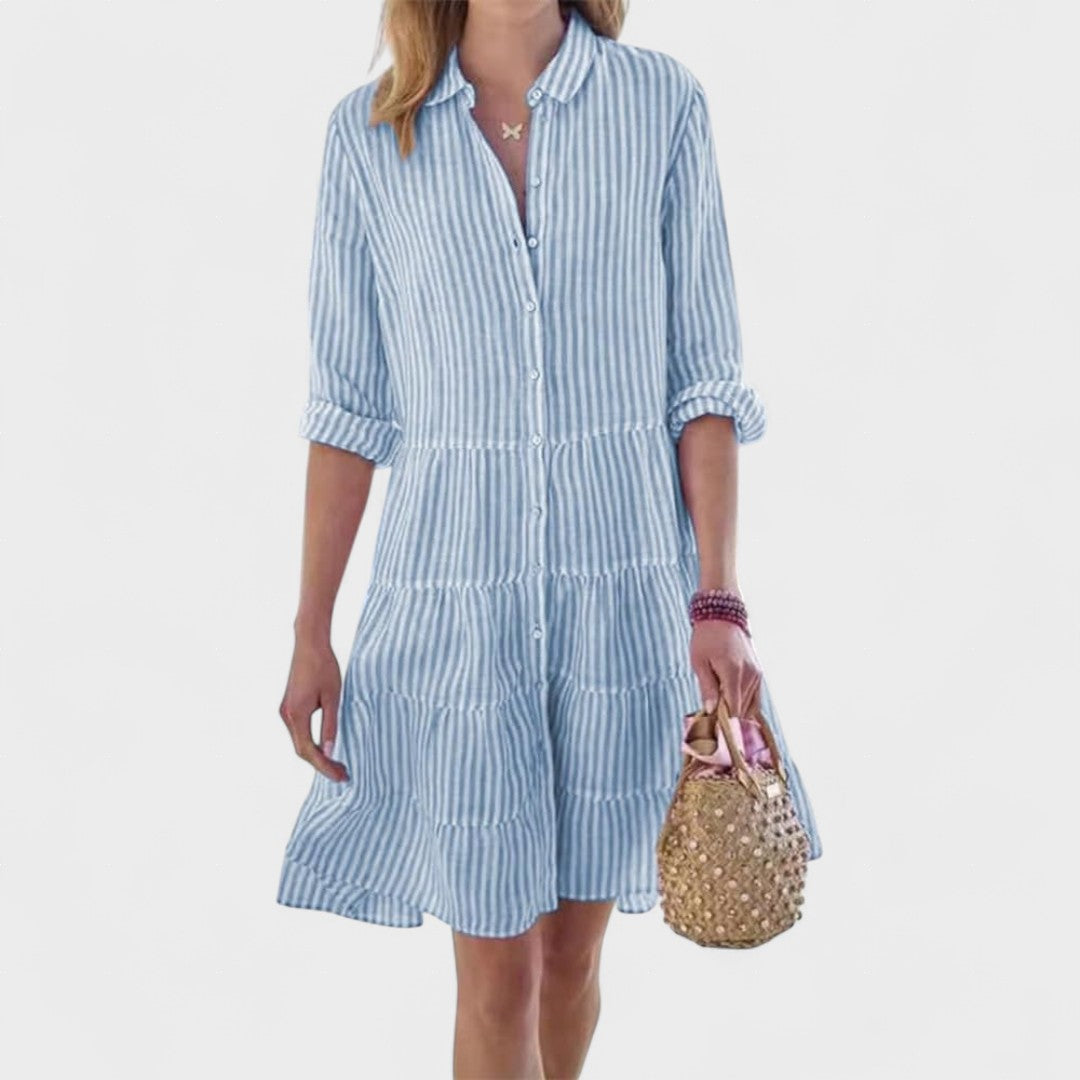 SERENA – Vestido a Rayas Aireado