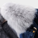 ALESSIA – Chaqueta Vaquera Mujer con Cuello de Pelo