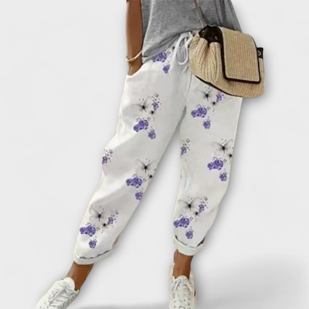 BURGA – Pantalones cómodos de algodón y lino
