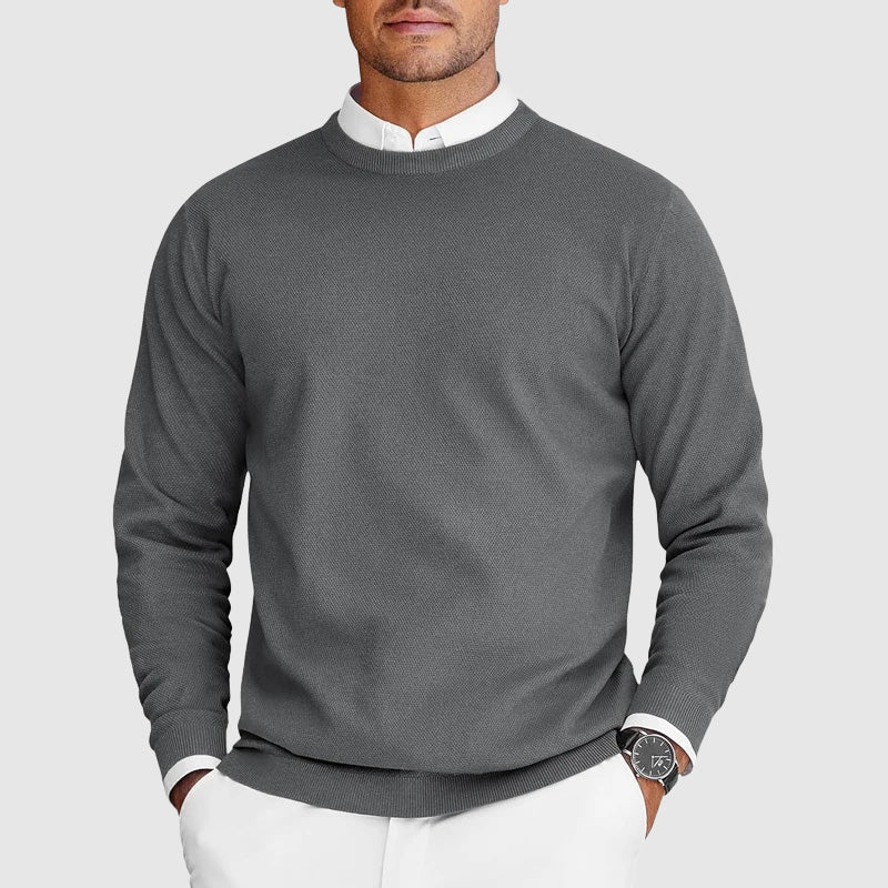 CASPER – Suéter de Cuello Redondo para Hombre Blanco