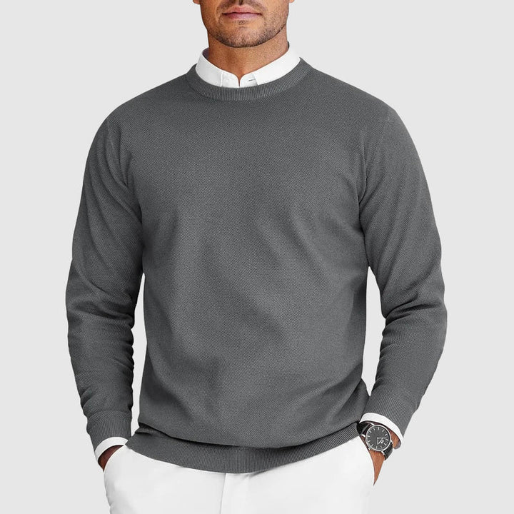 CASPER – Suéter de Cuello Redondo para Hombre Blanco
