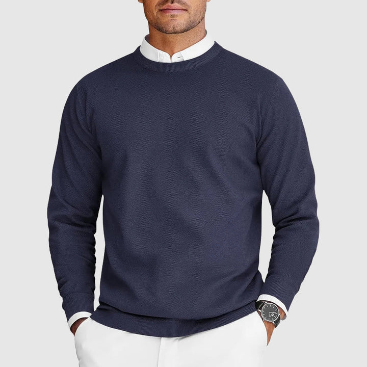 CASPER – Suéter de Cuello Redondo para Hombre Blanco