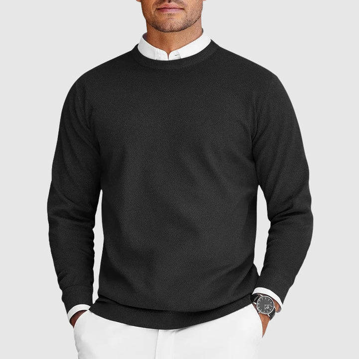 CASPER – Suéter de Cuello Redondo para Hombre Blanco
