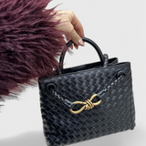 HELENA – Bolsa Diaria Tejida Índigo