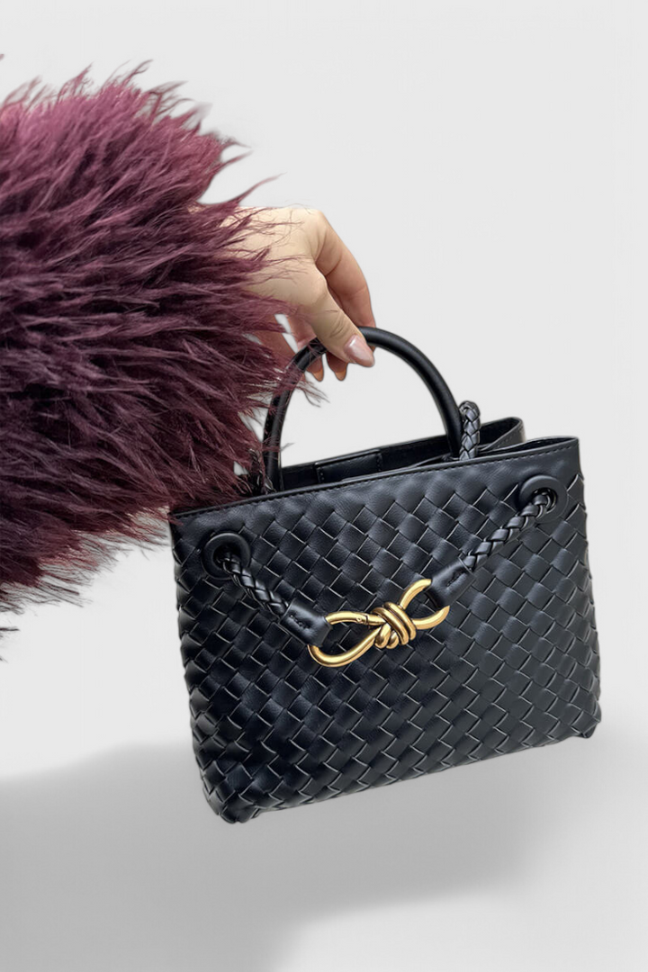 HELENA – Bolsa Diaria Tejida Índigo