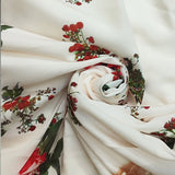 AMANDA – Vestido Maxi Floral con Cuello en V y Mangas Largas