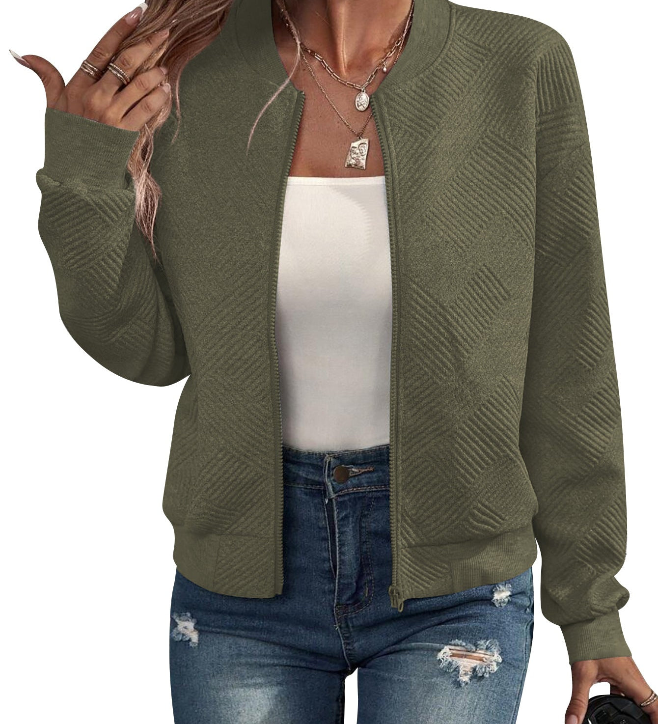 DORA – Chaqueta bomber estructurada con cierre