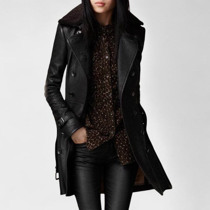 JOANA – Chaqueta elegante 3/4 de piel