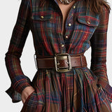 BEATRIZ – Vestido largo de cuadros