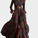 BEATRIZ – Vestido largo de cuadros