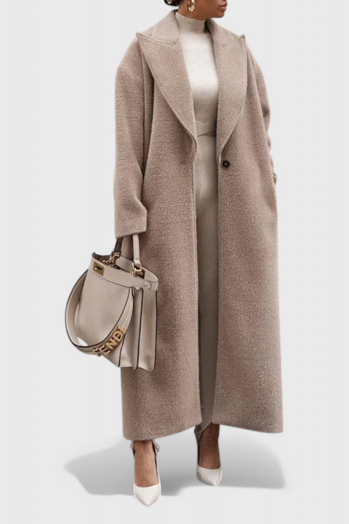 CHLOE – Abrigo Estructurado Elegante de Largo Completo