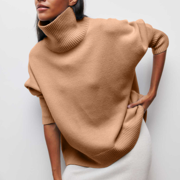 AMELIA – Jersey de punto con cuello vuelto