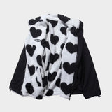 DIANNE – Chaqueta reversible con estampado de corazones y diseño cómodo