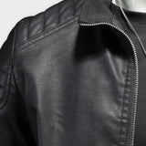 GUSTAVO – Chaqueta de cuero con cuello alto