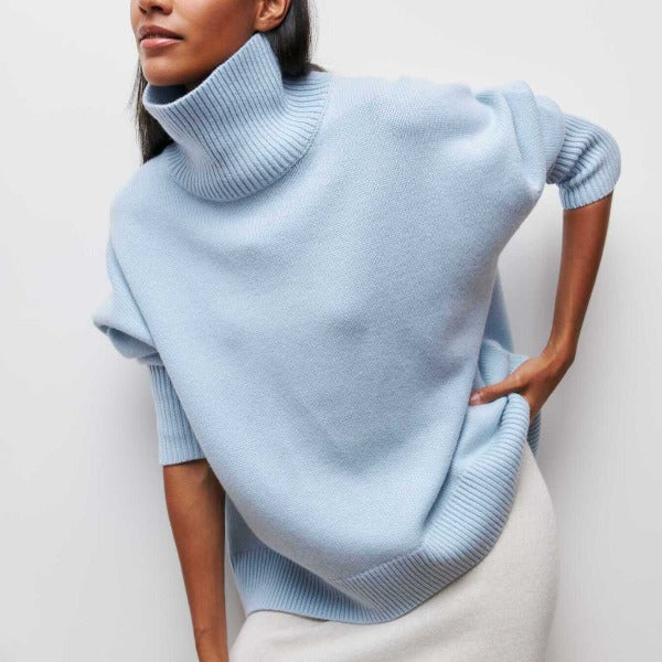 AMELIA – Jersey de punto con cuello vuelto