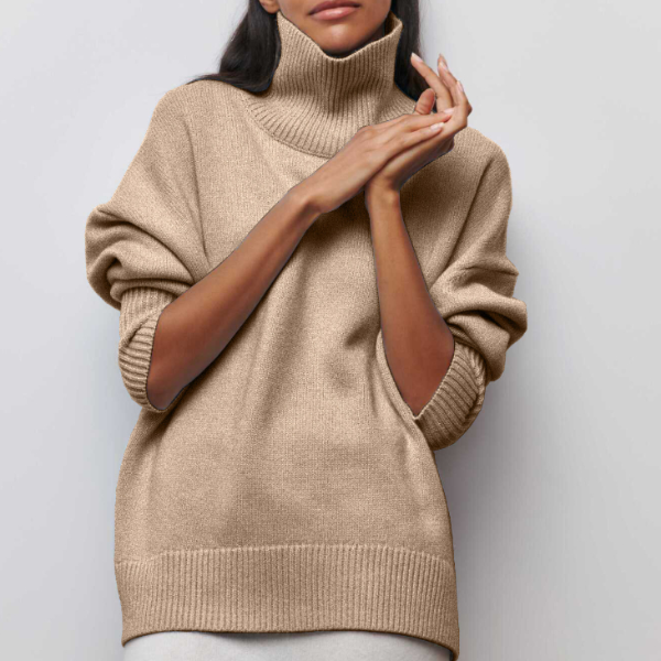 AMELIA – Jersey de punto con cuello vuelto
