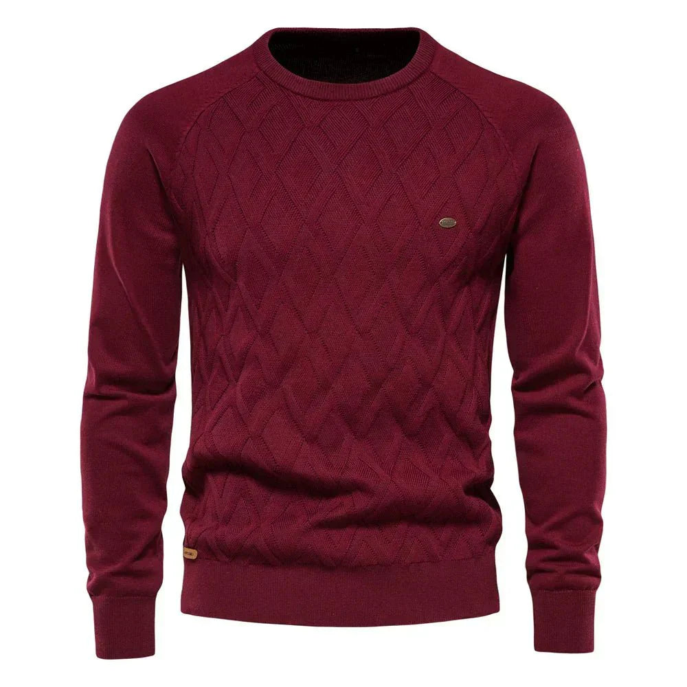 LEONE – Suéter para hombre con diseño de rombos