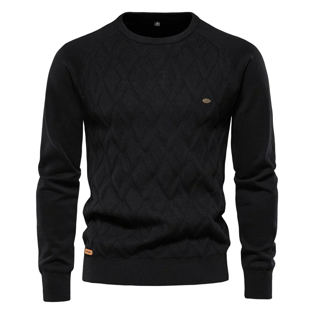 LEONE – Suéter para hombre con diseño de rombos