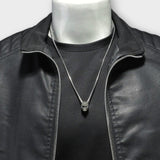 GUSTAVO – Chaqueta de cuero con cuello alto