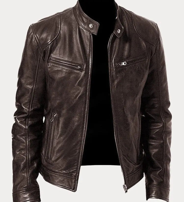 SCOTT – Chaqueta de cuero de temporada.