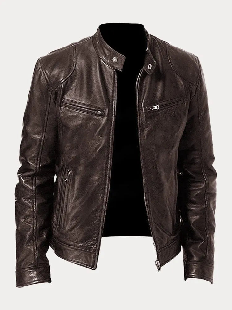 SCOTT – Chaqueta de cuero de temporada.
