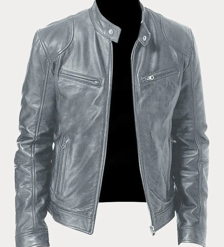 SCOTT – Chaqueta de cuero de temporada.