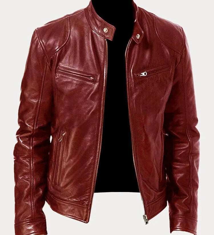 SCOTT – Chaqueta de cuero de temporada.