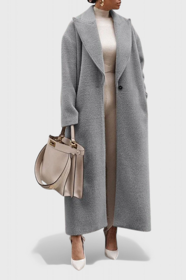 CHLOE – Abrigo Estructurado Elegante de Largo Completo